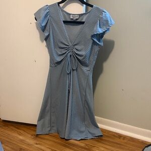 Forever 21 Light Blue Ruched Dress